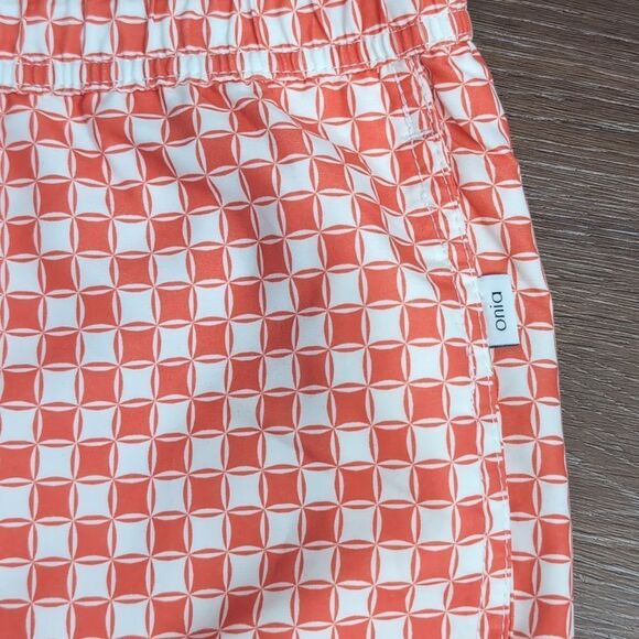 Onia The Charles Orange Print Men's Swim Trunks Sz XXL - Picture 3 of 8